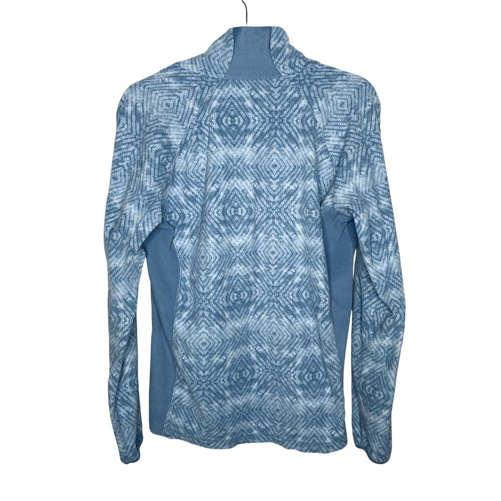 Columbia Arctic Air Quarter Zip Long Sleeve Fleece Pullover Large Blue Diamond - Picture 10 of 10